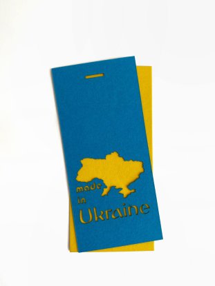 Прямокутна бирка Мапа України двокольорова вертикальне чи горизонтальне розміщення детальное изображение Бирки 